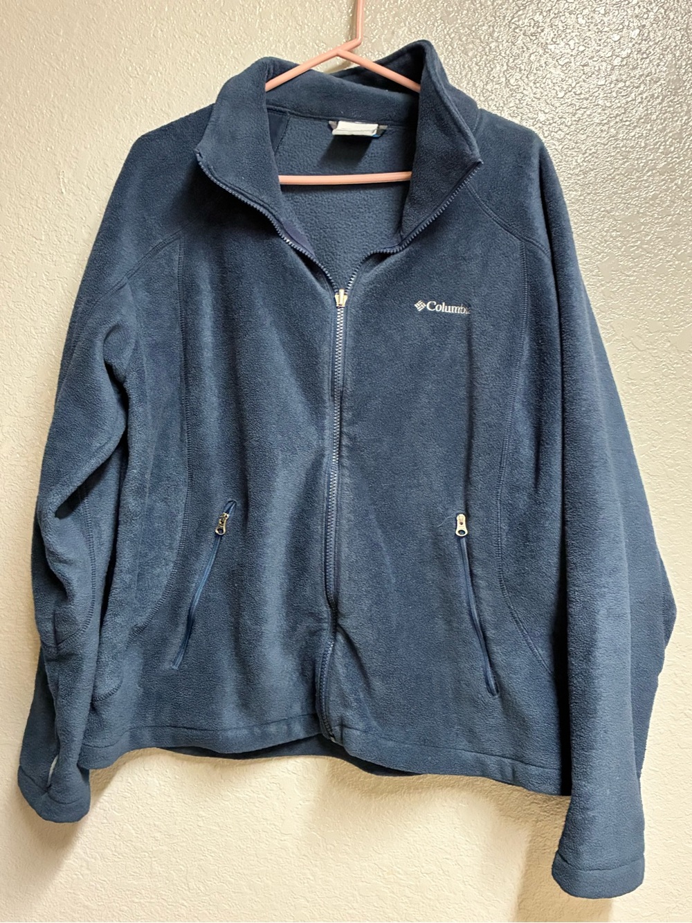 Columbia Women's Navy Zip-Up Teddy Fleece Jacket